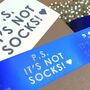 'P.S. It's Not Socks!' Joke Blue Ribbon, thumbnail 1 of 3