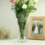 Hand Cut Crystal Glass Vase – Engraved Wedding, Anniversary And Engagement Gift, thumbnail 1 of 4