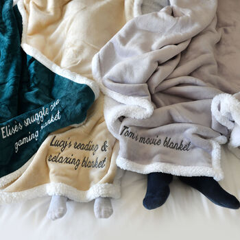 Personalised Sherpa Blanket With Message, 3 of 12