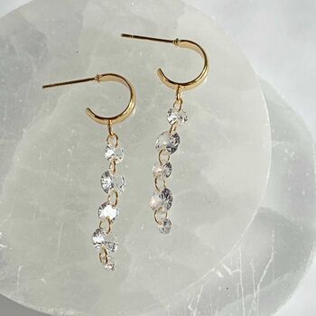 Diamond Large And Small Drop Earrings, 2 of 6