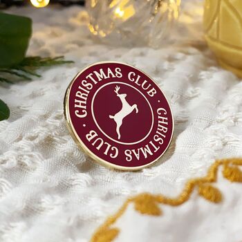 Christmas Club Enamel Pin Badge, 3 of 7