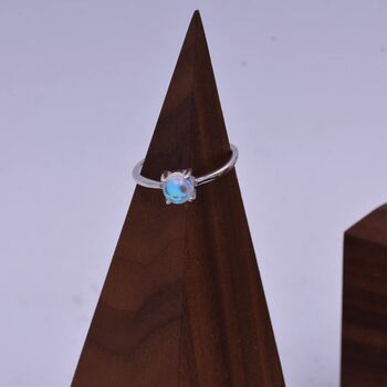 Simple Moonstone Ring In Sterling Silver, 5 of 9