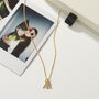 Mini Double Letter Necklace Silver Or Gold Vermeil Plated, thumbnail 1 of 6