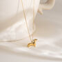 Sausage Dog Necklace In Gold, thumbnail 1 of 3