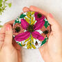 Round Coaster Floral Vivid Blooms Heat And Stain Proof, thumbnail 9 of 12