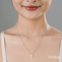 Natural Pearl Satellite Chain Gold Vermeil, Rhodium Necklace, thumbnail 2 of 8