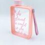 'She Believed She Could' Quote Flat Water Bottle, thumbnail 6 of 9