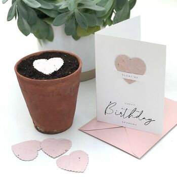 Plantable Seed Paper Heart Birthday Card, 3 of 10