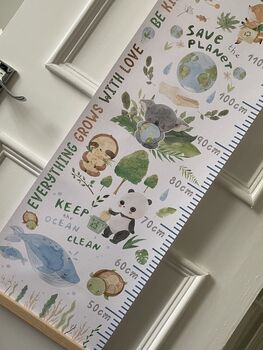 Personalised Ethical Animal World Height Chart, 4 of 9