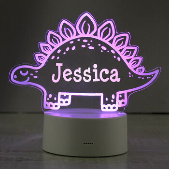 Personalised Colour Changing Dinosaur Night Light, 2 of 4