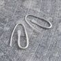 Small Sterling Silver Paperclip Earrings, thumbnail 2 of 4
