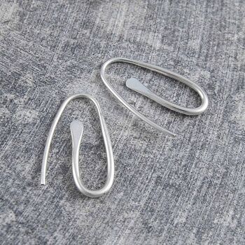 Small Sterling Silver Paperclip Earrings, 2 of 4