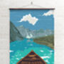 Moraine Lake Canada Travel Poster Art Print, thumbnail 2 of 6