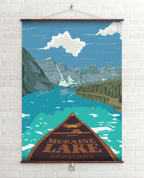 Moraine Lake Canada Travel Poster Art Print, 2 of 6