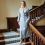 Women's 'Chalk' Stripe Brushed Cotton Robe, thumbnail 1 of 5