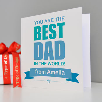 Personalised 'Best Dad' Card For Father's Day, 2 of 4
