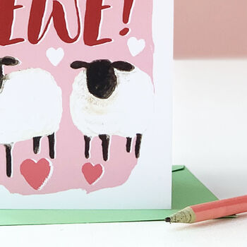 Funny I Love Ewe Sheep Valentine's Card, 6 of 7