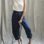Soft ,Handwoven Cotton, Naturally Dyed Trousers, thumbnail 4 of 7