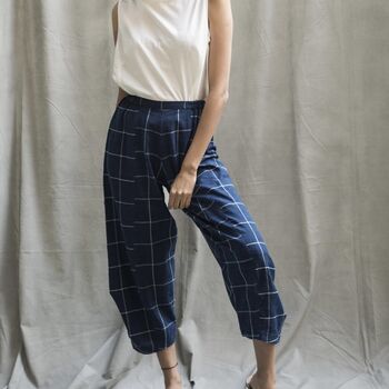 Soft ,Handwoven Cotton, Naturally Dyed Trousers, 4 of 7