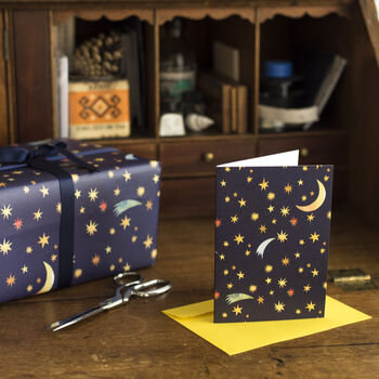 'Starry Night' Pack Of Luxury, Recycled Wrapping Paper, 5 of 9