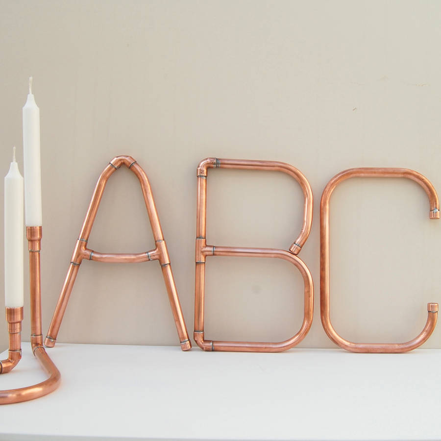 copper decorative letters and symbols wall art by copper ...