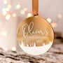 Gold Personalised Baby's 1st Christmas Tree Ornament, thumbnail 1 of 4