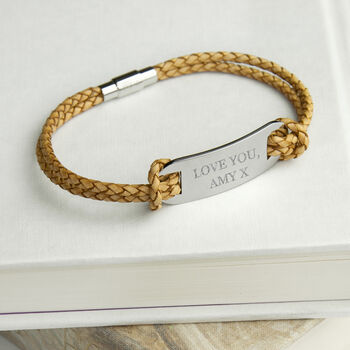 Personalised Men's Statement Leather Bracelet, 3 of 12