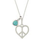 Peace Heart Silver Pendant Necklace, thumbnail 4 of 11