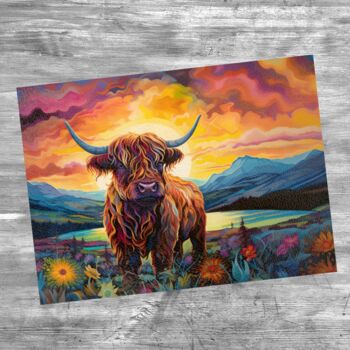 Highland Cow Textured Glass Chopping Board, 7 of 8