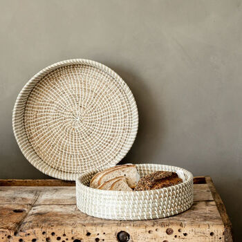 Samla Large Handmade Seagrass Tray, 3 of 6