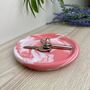 Pink Marbled Round Trinket Tray Dish, thumbnail 4 of 6