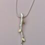 Silver Willow Pendant With Gold Leaves, thumbnail 7 of 8