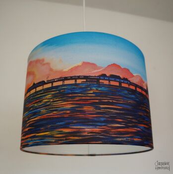 Sunset Art Panoramic Print Of Painting Lampshade, 6 of 9