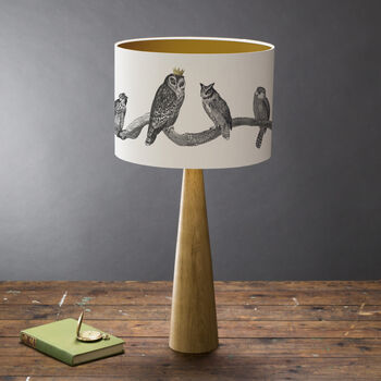 Owls Hand Gilded Lampshade, 5 of 7