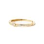 9ct Solid Gold Cz Half Eternity Band Ring, thumbnail 1 of 4