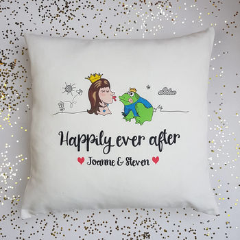 Personalised Cushion Engagement Gift For Couple, 3 of 4