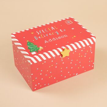Personalised Red Christmas Eve Box, 4 of 4