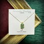 Christmas Tree Necklace, 14k Gold Plated, thumbnail 2 of 4