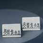 Personalised Sterling Silver Cufflinks. Family Portrait Gift For Dad, thumbnail 8 of 12
