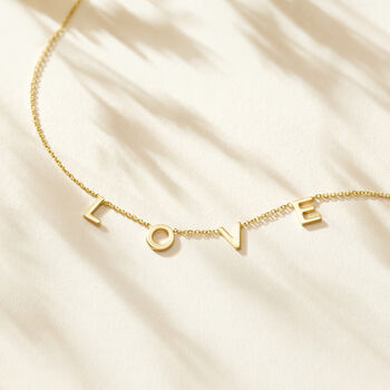 9ct Gold ‘Love’ Necklace, 5 of 7