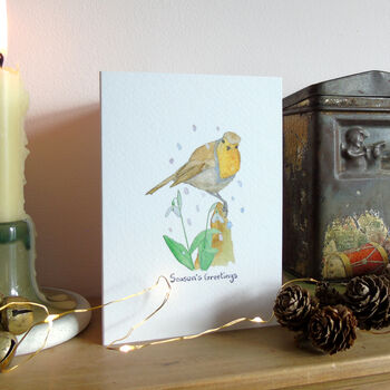 Robin And Snowdrop Christmas Card, 4 of 9