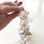 White And Silver Floral Bridal Crown, thumbnail 4 of 8