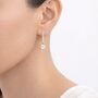Shikaku 18 K Gold Plated Drop Stone Earrings, thumbnail 4 of 4