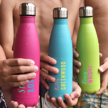 neon and pastel water bottle by this is nessie | notonthehighstreet.com