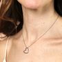 Stainless Steel Organic Shape Heart Outline Pendant Necklace, thumbnail 2 of 6