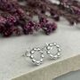 Sterling Silver Circle Studs Earrings, thumbnail 5 of 12