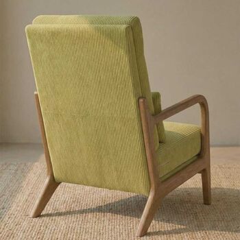 Swift High Beige Corduroy Accent Chair, 7 of 7
