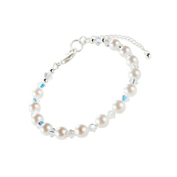 Swarovski Crystal And Pearl Wedding Necklace, 3 of 9