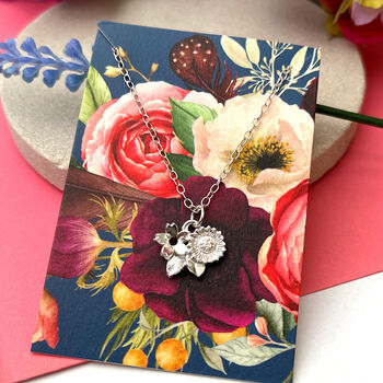 Mother's Day Sterling Silver Floral Necklace, 2 of 11