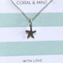 Starfish Charm Necklace, thumbnail 1 of 4